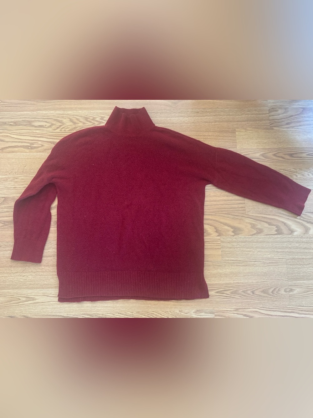 Abercrombie & Fitch Women’s Wine Red Tunic Turtleneck Sweater - Large